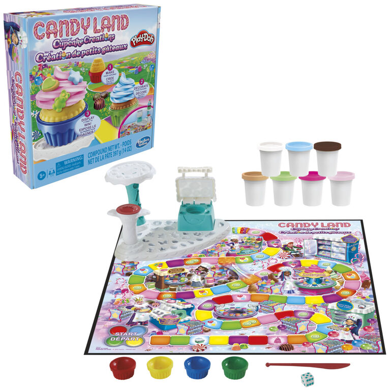 Candy Land Cupcake Creation, jeu de plateau pour la famille et les jeunes enfants, des créateurs de Play-Doh, 2 à 4 joueurs - Édition anglaise - Notre exclusivité