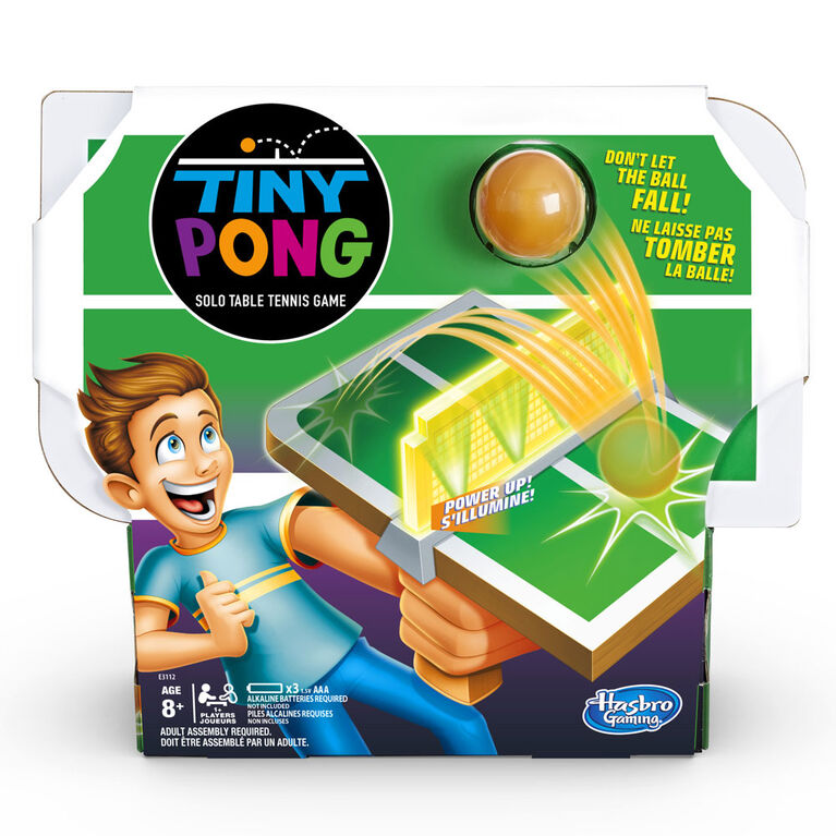 Tiny Pong Solo Table Tennis Kids Electronic Handheld Game - French Edition