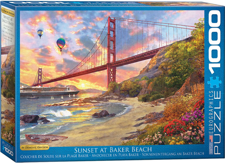 Eurographics Sunset at Baker Beach 1000 Piece Puzzle