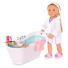 Our Generation Bubbly Bathtime Bathtub Accessory with Water Sounds for 18-inch Dolls