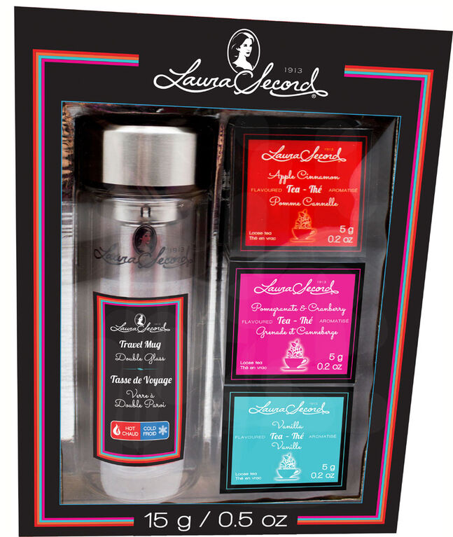 Laura Secord - Glass Travel Canister and Tea Set