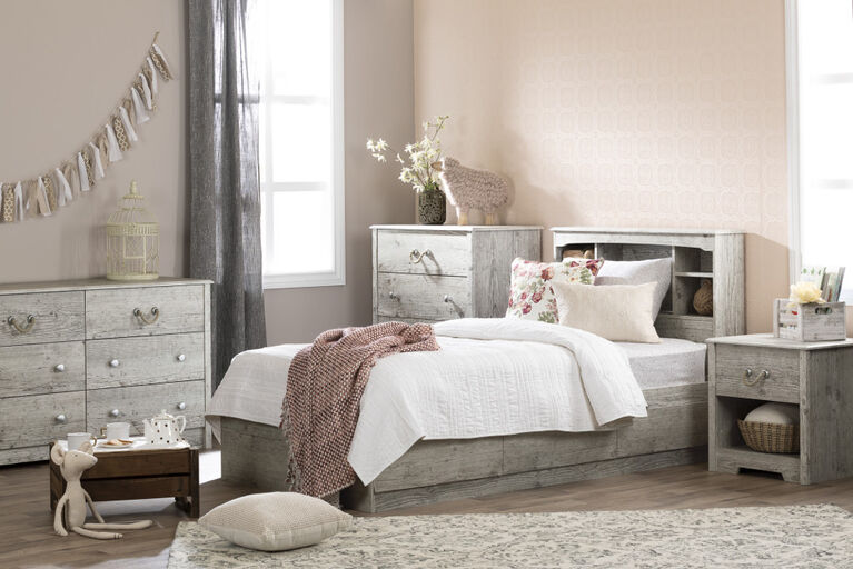 Navali 1-Drawer Nightstand Seaside Pine