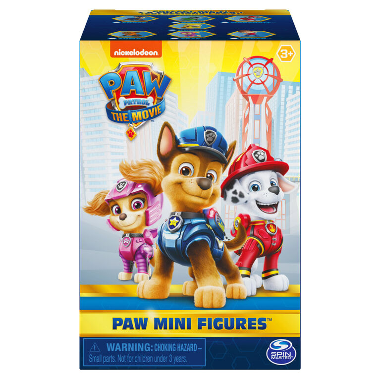 PAW Patrol, Movie 2-inch Collectible Blind Box Mini Figure with Ultimate City Tower Container (Style May Vary)