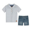 7 For All Mankind 2 Piece Denim Short Set, White