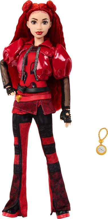 Disney Descendants: The Rise of Red Red Poupée fille de la Reine de Coeur avec vêtements et accessoire montre à gousset inspirés du film