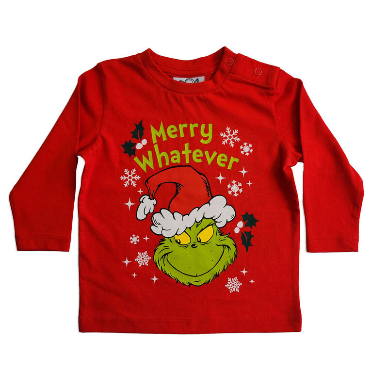 T-shirt &agrave; manches courtes Grinch pour b&eacute;b&eacute; - Rouge 18-24M