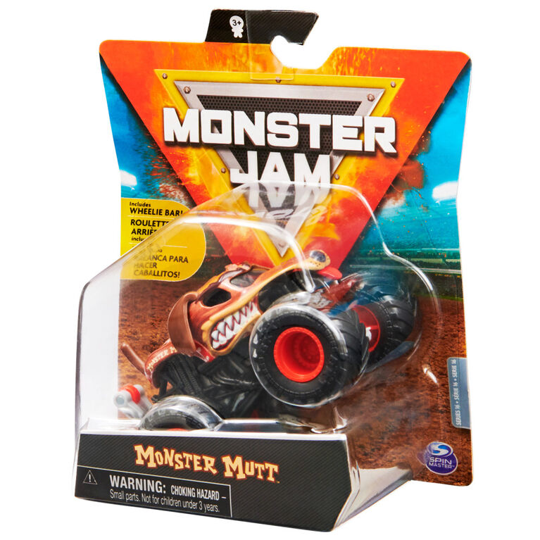 Monster Jam, Official Monster Mutt Monster Truck, Die-Cast Vehicle, Ruff Crowd Series, 1:64 Scale