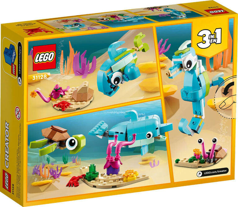 LEGO Creator 3in1 Dolphin and Turtle 31128 Building Kit (137 Pieces)