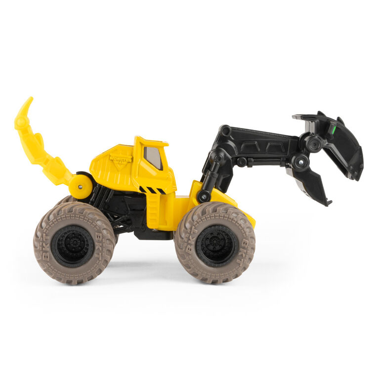 Monster Jam, Official Dugg Dirt Squad Excavator Monster Truck with Moving Parts, 1:64 Scale Die-Cast Vehicle