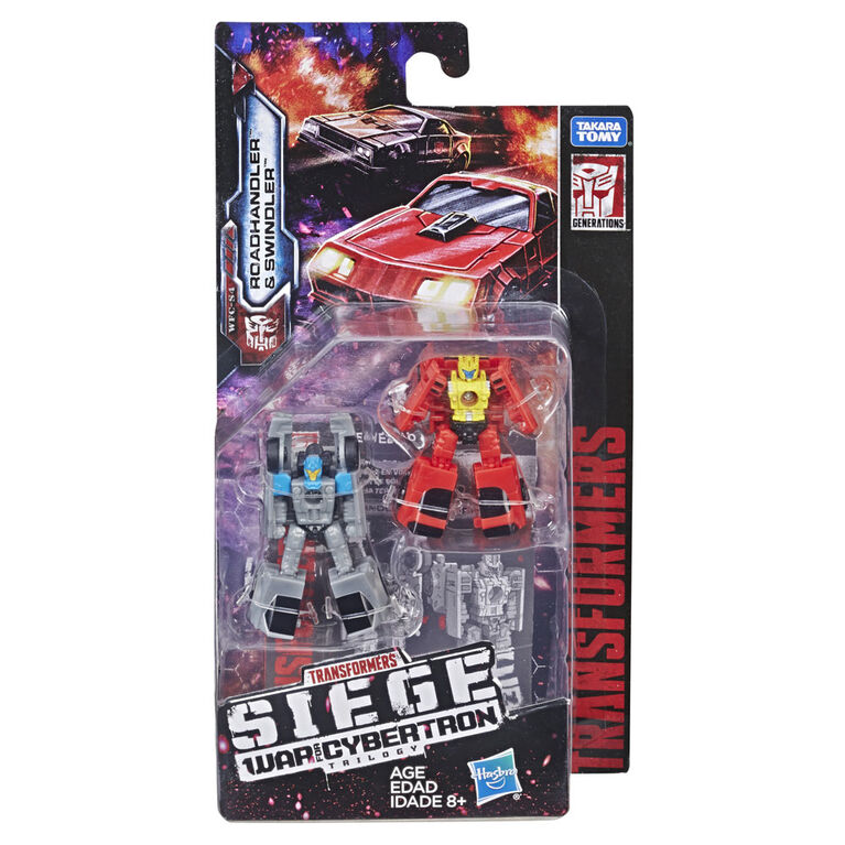 Transformers Generations War for Cybertron: Siege - Duo de figurines Micromaster Patrouille en voiture Autobot.