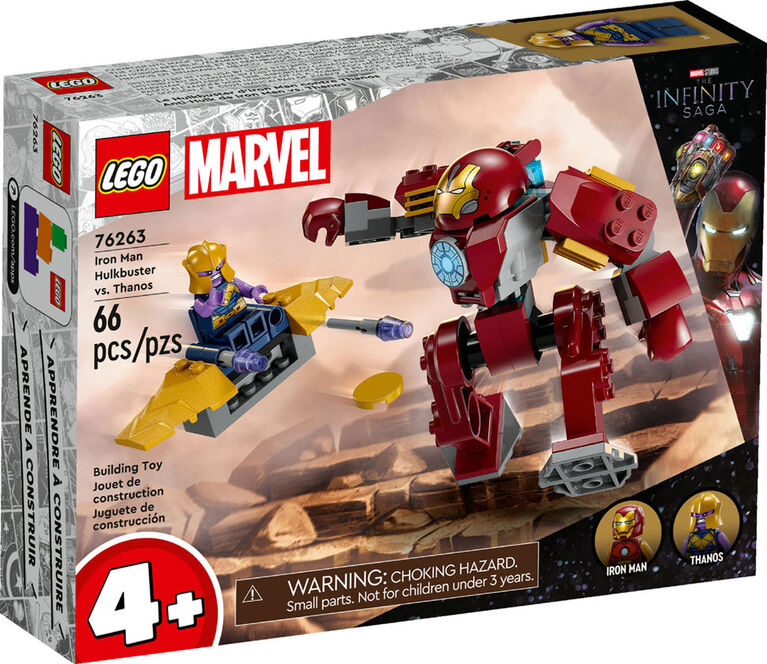 LEGO Marvel Iron Man Hulkbuster vs. Thanos 76263 Building Toy Set (66 Pieces)