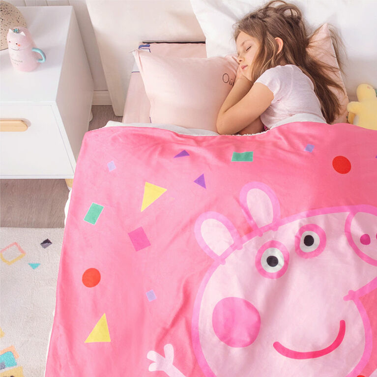 Couverture Sherpa Peppa Pig, 60 x 80 pouces
