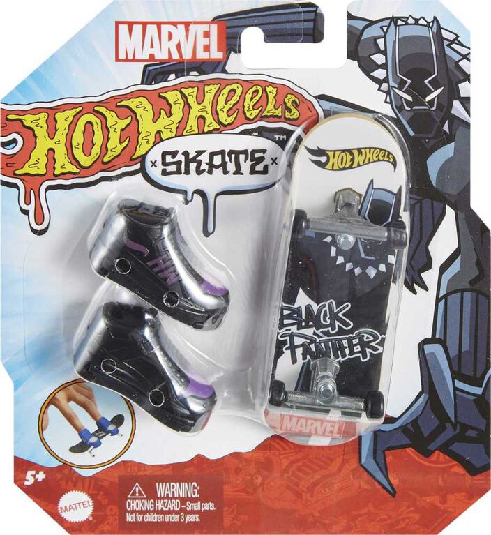 Hot Wheels Skate Marvel-Themed Fingerboard and Pair of Skate Shoes