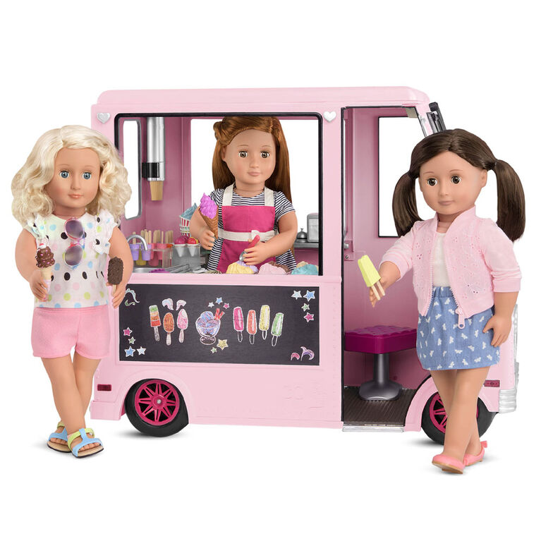 Sweet Stop Ice Cream Truck, Camion de glaces pour poupées - rose