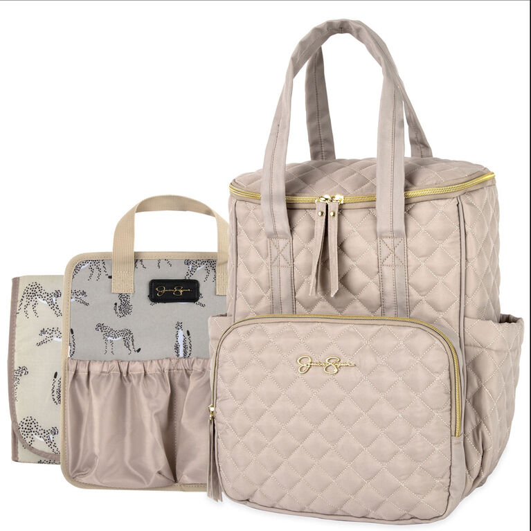 Sac à dos pour couches Jessica Simpson Charity 3Pc, Champagne