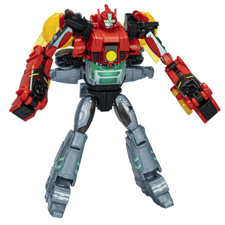 Transformers EarthSpark Cyber-Combiner, figurines Terran Twitch et Robby Malto