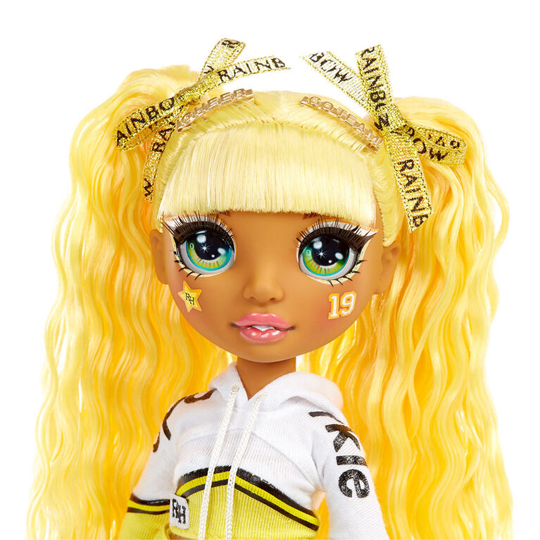 Rainbow High Cheer Sunny Madison - Yellow Fashion Doll with Pom Poms