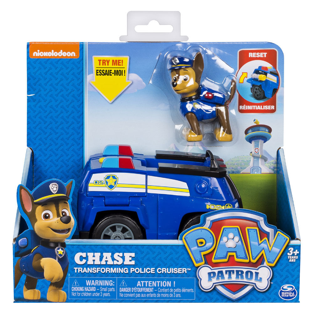 Paw Patrol Chase/’s Transforming Police Cruiser with Flip-open Megaphone for Ages 3 and Up