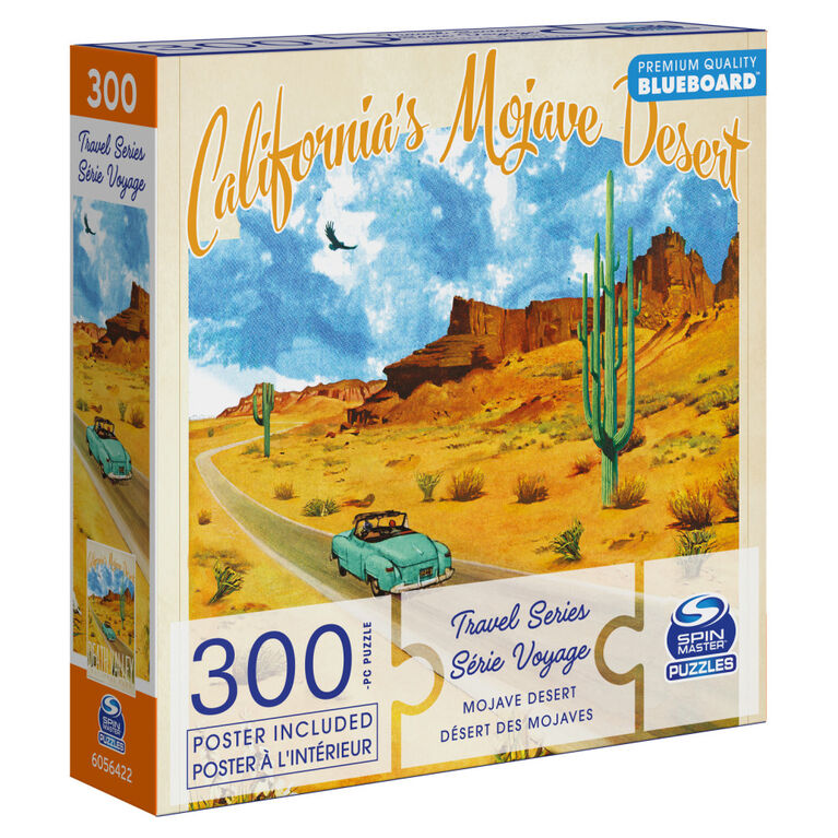 Puzzles Spin Master, Désert des Mojaves, Puzzle de 300 pièces de la série Voyage représentant le parc national de la Vallée de la Mort en Californie, avec poster