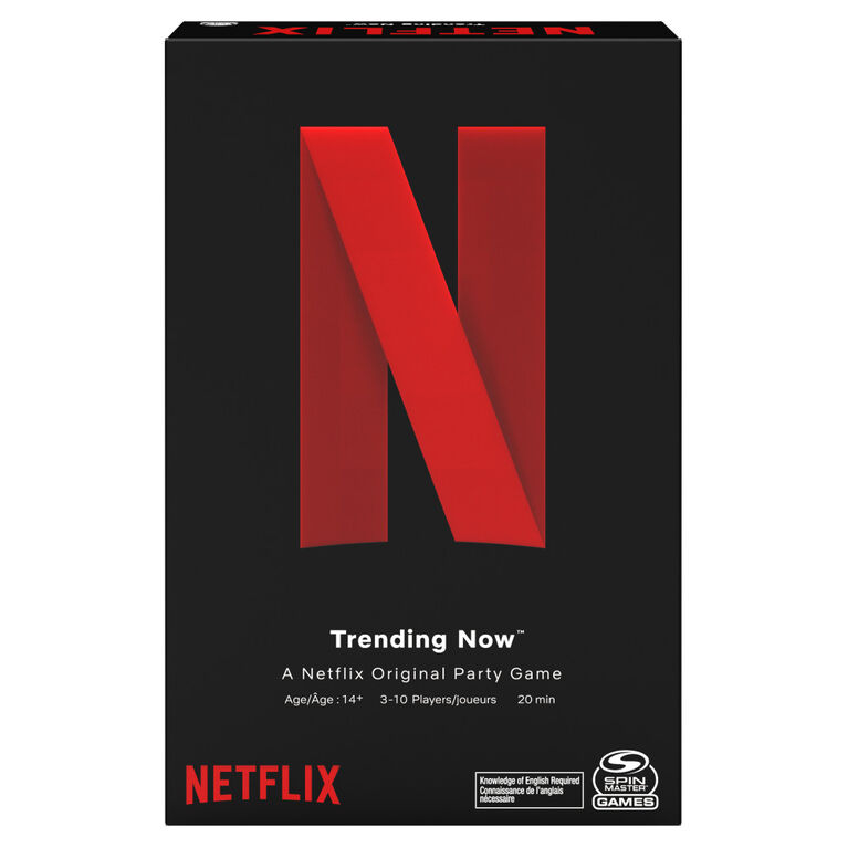 Jeu Netflix Trending Now, un jeu de cartes de fête original de Netflix