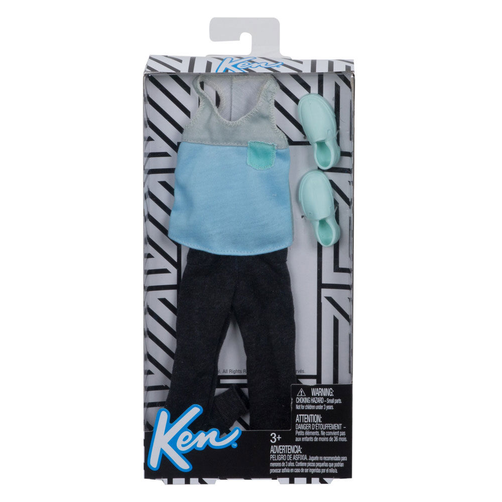 Barbie Ken Gray and Blue Tank Top and Black Sweat Pants Fashion Pack Original