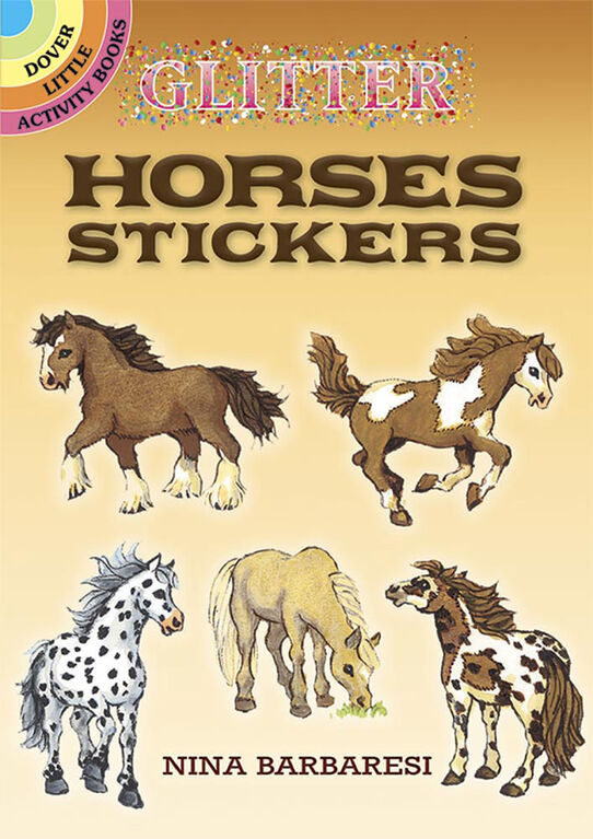 Glitter Horses Stickers - English Edition