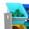 Toy Organizer with 16 Bins, Grey/Blues