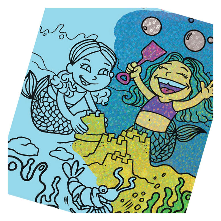 Crayola Color Magic Shimmer Paper & Marker Set, Mermaids