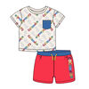 CoComelon – Ensemble de t-shirt et short CoCo coloré – Blanc cassé/rouge –Taille 12 à 18 mois – Exclusif à Toys R Us