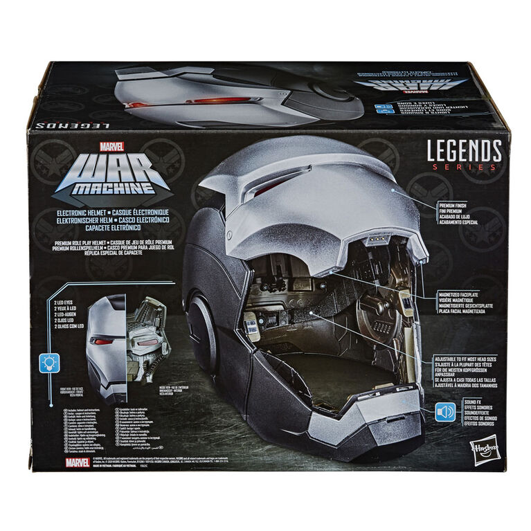 Marvel Legends Series War Machine Roleplay Premium Collector Electronic Helmet with LED Light FX