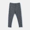 ribbed lettuce hem legging, size 3-4y - Grey