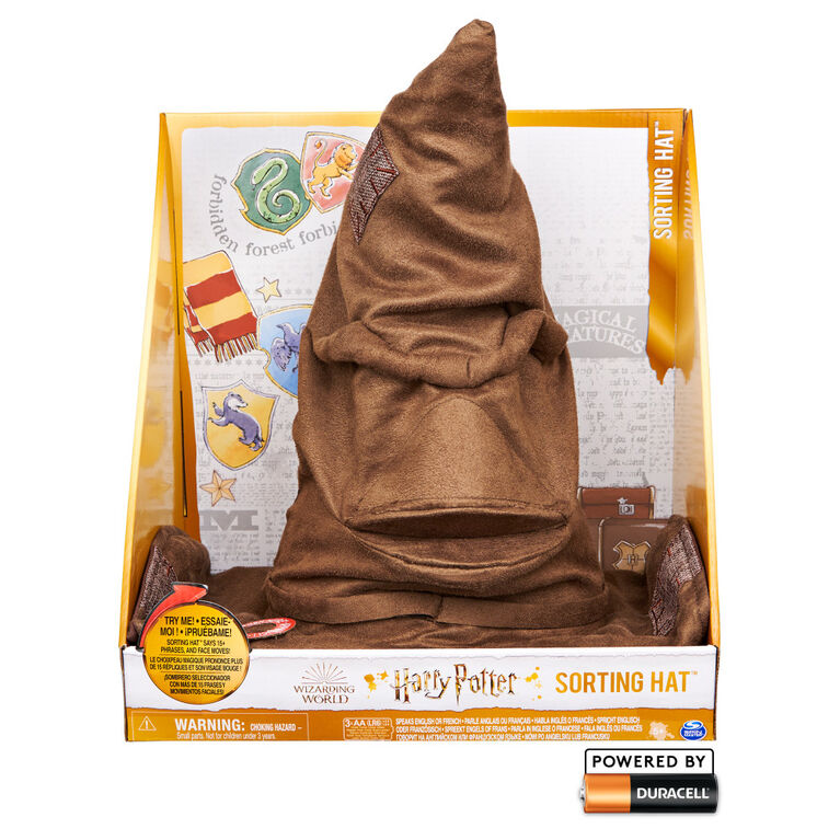 Wizarding World, Sorting Hat parlant avec 15 répliques pour jeux de rôles Harry Potter