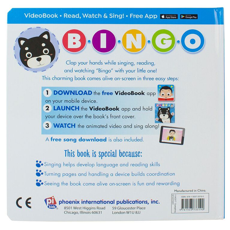 My First Video Book Bingo Augmented Reality Story Book