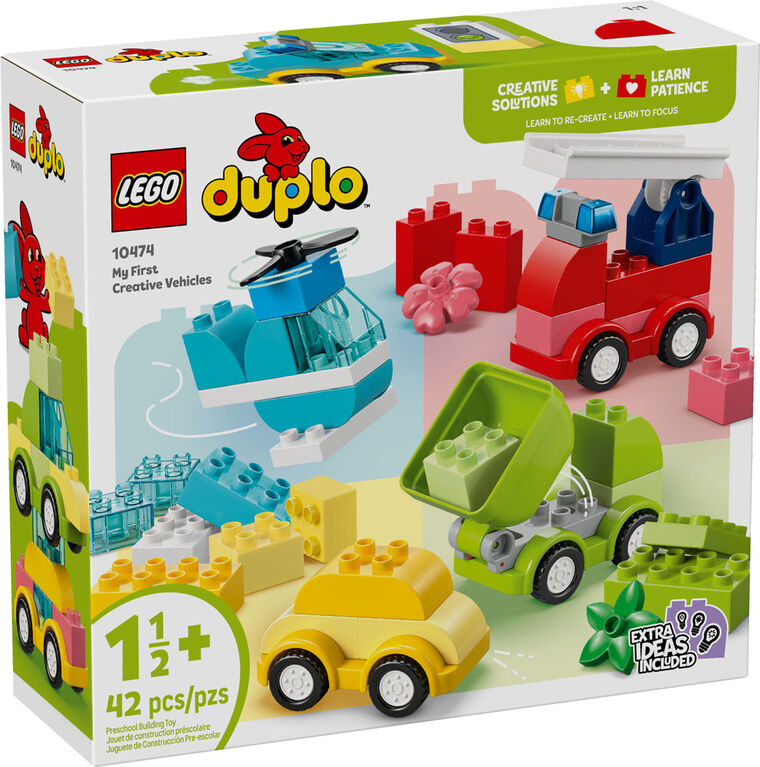 LEGO DUPLO Mon Premier Les V&eacute;hicules Cr&eacute;atifs, Jouet d'Apprentissage avec de Nombreuses Options de Construction 10474