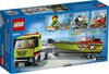 LEGO City Great Vehicles Le transport du bateau de course 60254 (238 pièces)