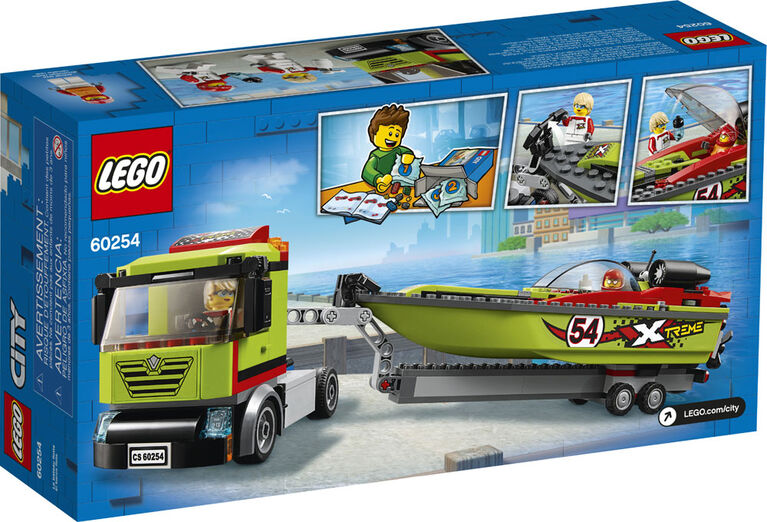 LEGO City Great Vehicles Race Boat Transporter 60254 (238 pieces)