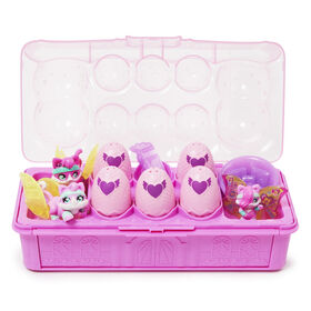 Hatchimals CollEGGtibles, Cat Family Carton with Surprise Playset, 10 Characters and 2 Accessories