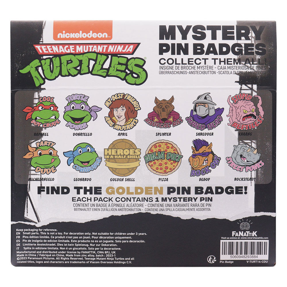 Badge Mystère Tortues Ninja Adolescents Contenant 12 Boîtes Aveugles