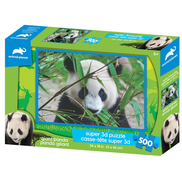 Planète Animale - Panda Géant - 500 pc Casse-tête Super 3D - Notre exclusivité