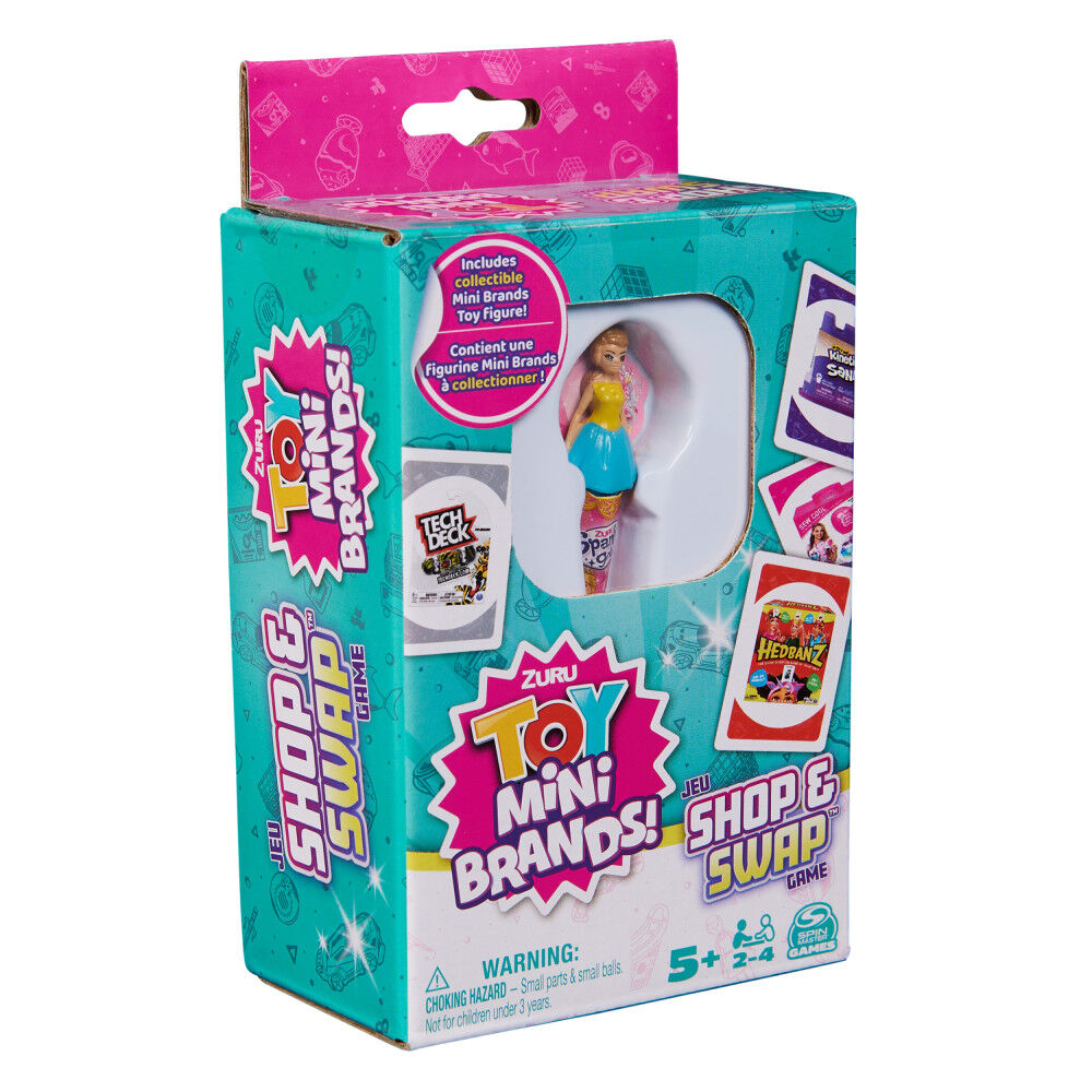 Mini Brands Shop and Swap Card Game with Collectible Toy Mini