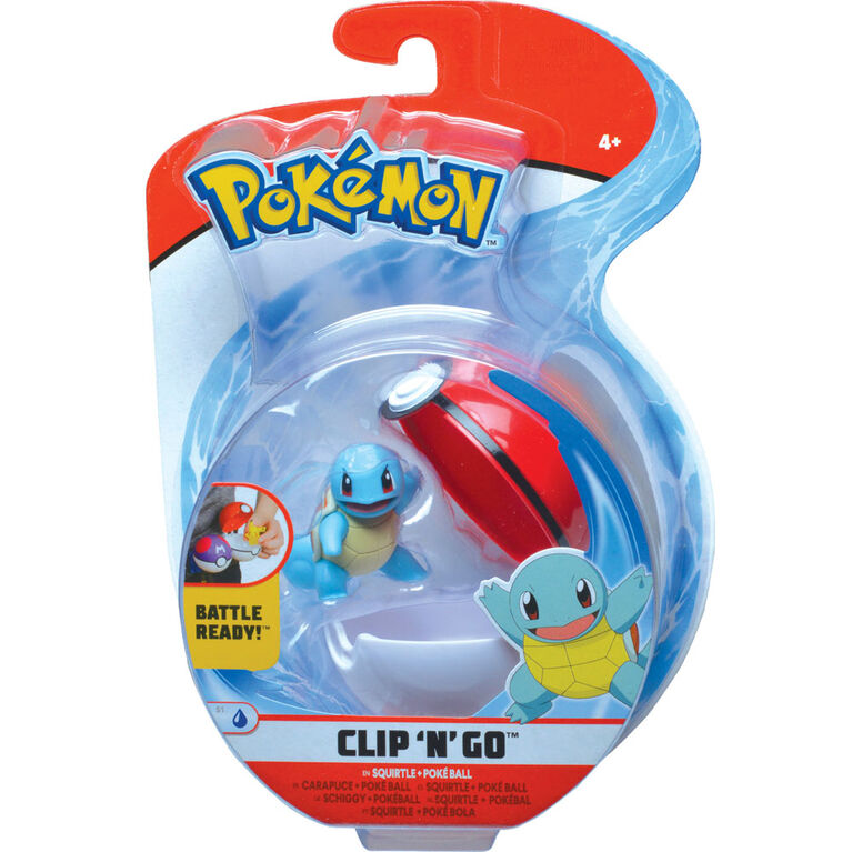 Pokémon Clip 'N' Go - Carapuce (Squirtle) no 1 et ballon Poké - Édition anglaise