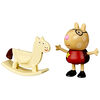 Peppa et ses amis, figurine Pedro Pony de 7,5 cm avec cheval à bascule, jouet préscolaire