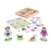 Melissa & Doug Best Friends Magnetic Dress-Up Wooden Dolls Pretend Play Set - English Edition