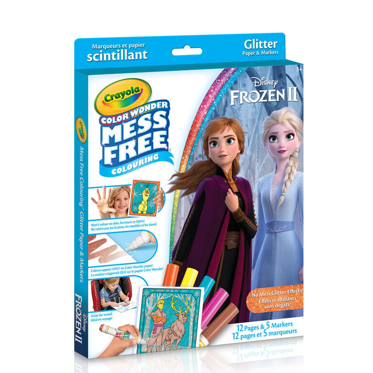 Crayola - Color Wonder Marqueurs et papier scintillant Disney Frozen