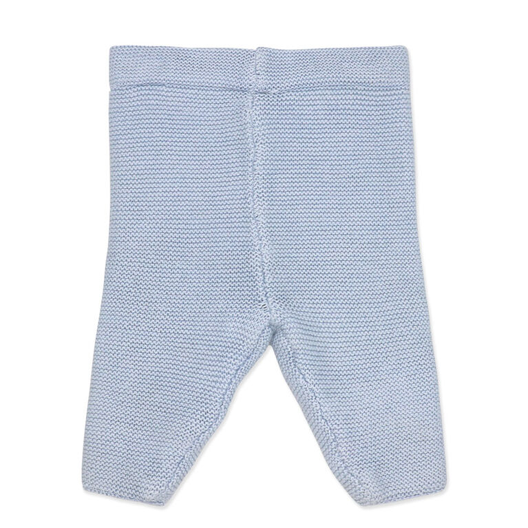 Rock a Bye Baby Coffret cadeau 2 pi&egrave;ces cardigan et pantalon en tricot bleu 0-3 mois