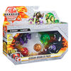 Bakugan Geogan Brawler 5-Pack, Exclusive Arachnia and Amphrog Geogan and 3 Bakugan Collectible Action Figures