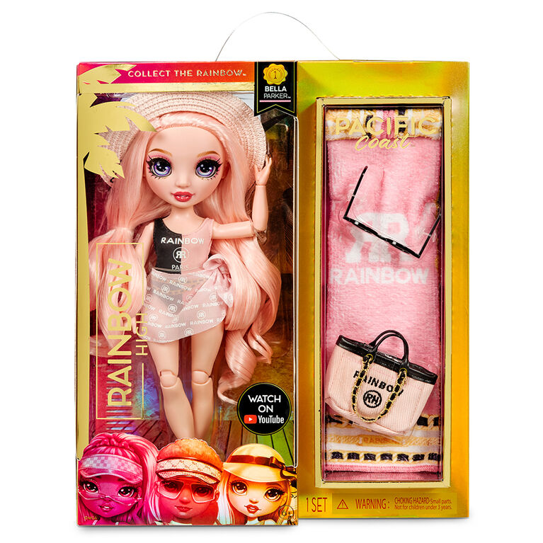 Rainbow High Pacific Coast Bella Parker- (Pink) Fashion Doll
