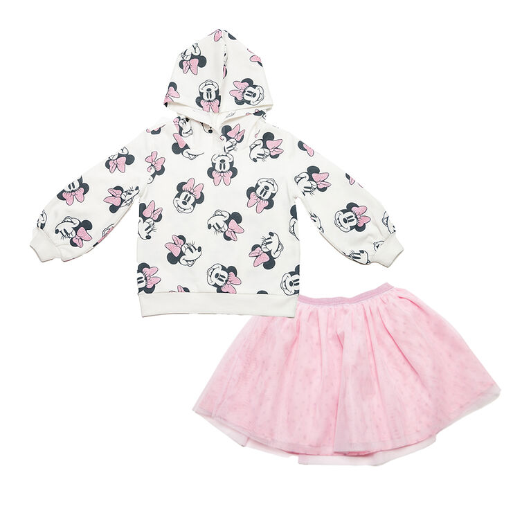 Disney Minnie Mouse - 2 Piece Combo Set - Off White and Pink- Size 2T - Toys R Us Exclusive