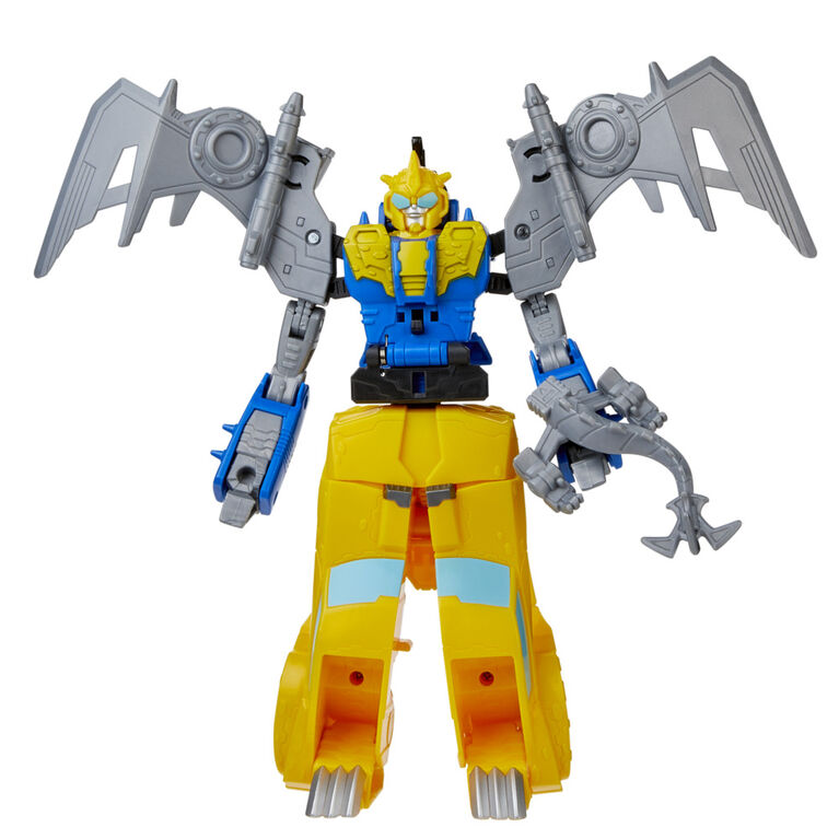 Transformers Bumblebee Cyberverse Adventures Spielzeug Dino Combiners Bumbleswoop 2er-Pack Figuren, ab 6 Jahren, 11 cm groß