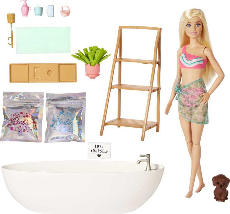 Barbie Doll & Bathtub Playset, Confetti Soap & Accessories